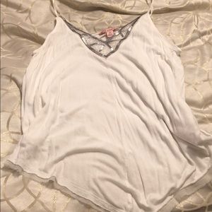 Candie’s White Sequin Embroidered Tank